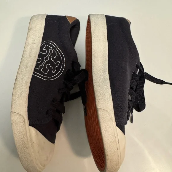 Like new Tory Burch Navy and White “Wally” Sneakers, size 6 - Picture 4 of 7